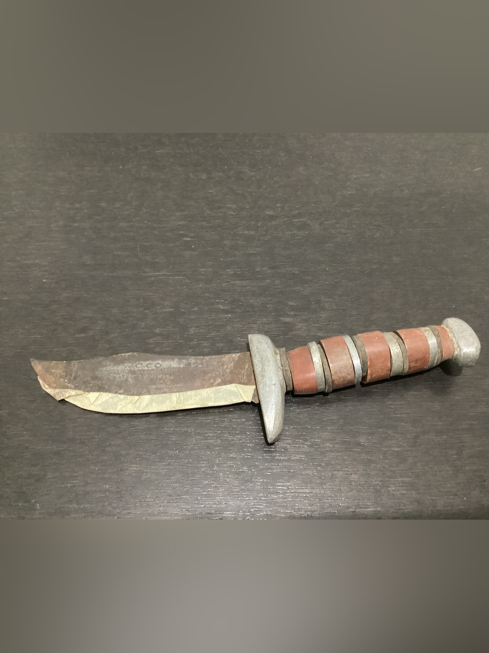 Vintage World War II era “Theatre Made” fighting knife, personal combat weapon